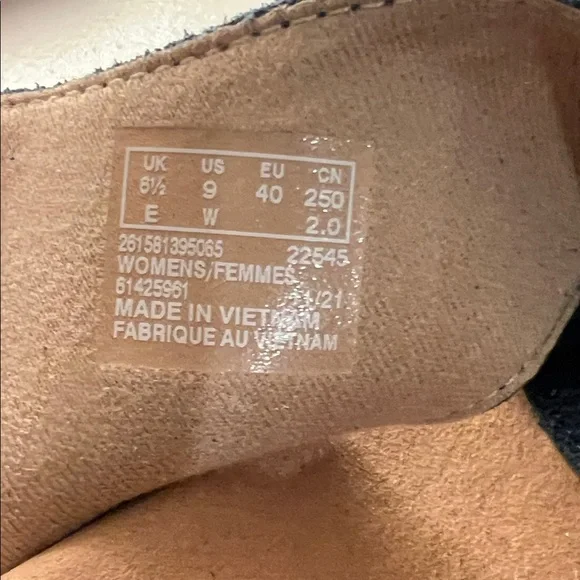 Clarks Dark Blue Wedge Sandals - Picture 11 of 11